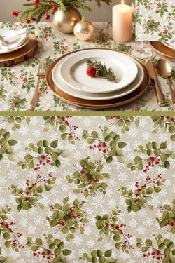 Коледна покривка с водоотблъскващо покритие "Snowleaf"